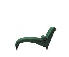Beliani Moderne Chaiselongue in Dunkelgrün Samtstoff Muret