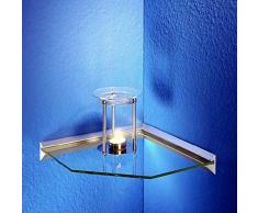 IB-Stye - Eckregal Klarglas Ablage Glasregal mit Klemmleiste 30 cm