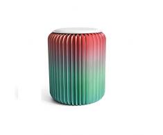 LSSLA Regenbogenfarbener Klappbarer Runder Hocker, Wasserdichter Papierhocker, Kraftpapierhocker, Geeignet Für Verschiedene Szenen Wie Zu Hause, in Der Schule, Im Schlafsaal Usw,L