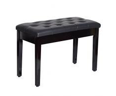 HOMCOM Klavierhocker Klavierbank Klavier Bank Schminkhocker Hocker mit Stauraum (75 x 35 x 50 cm)