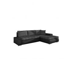 Mirjan24 Elegante Sofa Orkan Mini mit Schlaffunktion und Bettfunktion, Eckcouch Ecksofa mit Bettkasten, Couch L-Sofa Große Farbauswahl, Beste Qualität (Soft 011 + Casablanca 2315)
