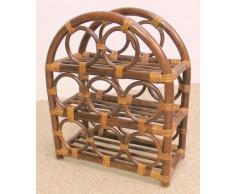 Rattanregal für 8 Weinflaschen , Fb. darbkrown , Gr. B 41 cm , T 20 cm , H 49 cm