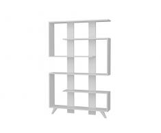 Alphamoebel Bücherregal, Regal, Wandregal, Standregal, Aktenregal, Aufbewahrungsregal, Regal für Wohnzimmer I Weiß I 120 x 162 x 20 cm I Rain 3528