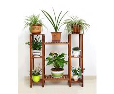 LLDHUAJIA LIANLIAN Anti-Korrosion Multi-Layer-Massivholz Blumenregal Multifunktionale Boden Bonsai-Rahmen Massivholz Blumentopf Rahmen Balkon Wohnzimmer Im Retro-Nostalgie Blume Regal Pflanzenregal