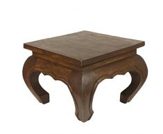 Oriental Galerie Opiumtisch Dunkelbraun - 35cm Beistelltisch Tischchen Hocker Blumenhocker Akazienholz asiatischer kleiner Tisch