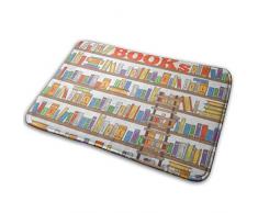 Odelia Palmer Fußmatte Haustürmatte Buchhandlung Doodle Bücher Regale Sammlung Leiter Shop Bibliothek Reading Club Bücherregal