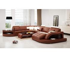 Its-Me Futuristische Designer Sofa Kombinationen|von Uns konfiguriert oder selbst stylen|feinstes weiches Leder|Wohnlandschaft|Ledercouch|LED|Bluetooth Lautsprecher|USB|