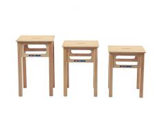 Sport-Thieme Gymnastikhocker aus Holz | Therapiehocker in DREI Höhen: 45, 50, 55 cm | Lackiertes Buchenholz | Bis 180 kg belastbar | Sitzfläche: 35x35 cm | 3 kg | Markenqualität