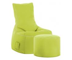 Sitzsack-Set Scuba Swing + Hocker grün (Outdoor)