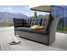 Destiny 3er Loungesofa Palma Vintage Grau Lounge Sofa Gartensofa Dininglounge