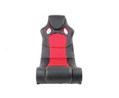 AVANTI TRENDSTORE - Apollon - Soundsessel aus Kunstleder mit integriertem Subwoofer, in verschiedenen Farben verfügbar, ca. 56x98x82 cm (rot)