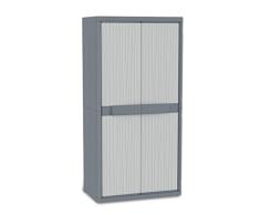 Terry Jumbo 3900 UW Hochschrank aus Kunststoff, XL, Besenschrank, grau, 89,7 x 53,7 x 180 cm