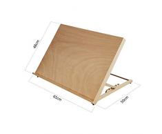 RMXMY 榉 Holz Desktop Zeichenbrett Tischplatte Aquarell Staffelei Skizze Ölgemälde aus Holz Skizzieren Regal Klapp Zeichenbrett Staffelei (Size : 65cm)