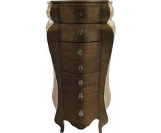 Casa Padrino Barock Kommode Antik Gold mit 7 Schubladen 130.5 x 68 x 49 cm - Handgefertigt aus Massivholz - Antik Look