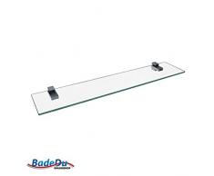 FACKELMANN Glasablage, Glas, Grau, 12 x 60 x 6 cm