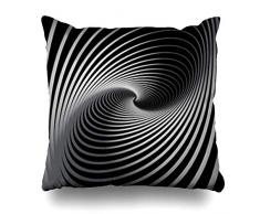 Babydo Dekokissenbezüge Whirl Abstract Spiral Movement Fancy Twisted Schwarz Weiß Optisches Rundsofa Quadrat 45X45Cm Kissenbezüge Kissenbezug Home Decor Individuell Innenstuhl Sonderstan