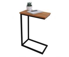 BestLoft® Beistelltisch San Jose (CSH) Laptoptisch Betttisch Couchtisch (Gestell schwarz+Platte hell)