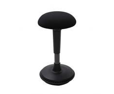 Flexispot Ergonomie Wobble Hocker Arbeitshocker, Bürohocker, Ergonomische Stehhilfe, Hoch verstellbar Sitzhocker Drehhocker, Perfekt für Stehpult (schwarz)