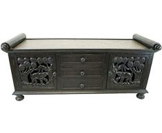 Asiatika-Online.de RATTANKOMMODE RATTANMÖBEL Sideboard Elefanten Thai Asien MÖBEL China NEU 110CM