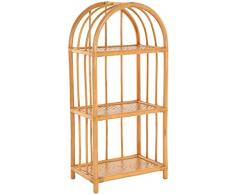 korb.outlet Badregal mit DREI Ablagen, Rundbogen Regal/Standregal Küchenregal aus Natur Rattan (Honig, 3 Ablagen)