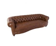 Vintage-Line Ledersofa Castlefield Sofa 3,5-Sitzer Whisky Brown Chesterfield-Stil Sofa