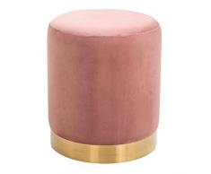 CARO-Möbel Hocker Omero Polsterhocker runder Pouf Sitzhocker Samtbezug in kupferfarben