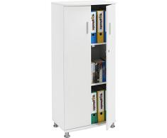Piranha Midischrank mit 3 Ablagen passend zu unserem Angebot von Büromöbeln in weiß PC6s
