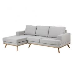 AC Design Furniture Chaiselongue Andrea, B: 233 x T:148 x H: 81 cm, Stoff, Grau