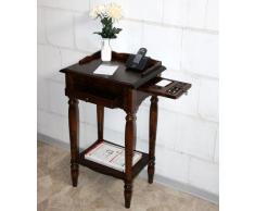 Massivholz 49x81x37cm Konsolentisch Telefontisch Beistelltisch Holz massiv Kolonial