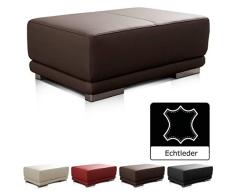CAVADORE Lederhocker Corianne / Rechteckige Sitzbank in Echtleder / 103 x 41 x 69 / Echtleder dunkelbraun