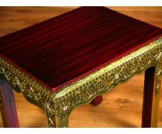 Roter Opiumtisch im Glasmosaik-Look, Beistelltisch aus Thailand, Glasmosaiktisch der Marke Asia Wohnstudio, Asia Möbel Bali