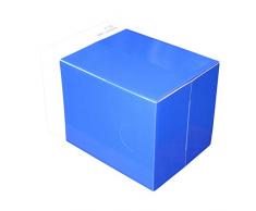 Papphocker blue blau Pappcube Falthocker UV-Lack Sitzhocker Stuhl Sitzung Hote