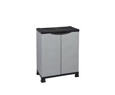 Kunststoffschrank Madera, im Rattan Design mit einem verstellbaren Einlegeboden mit 20kg Tragkraft - mittlere Version