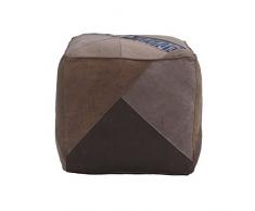 Hocker ca. 52 cm x 52 cm Leinen Sitzhocker Stoffhocker