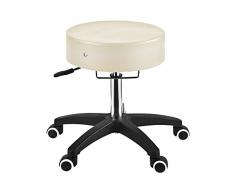 Master Massage Costco Rollhocker Drehhocker Arbeitshocker Praxishocker Kosmetikhocker Hocker(Creme)