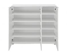 Kommode Schrank Highboard Sideboard Anrichte Beistellkommode Möbel Dartford II (Hochglanz weiß-lackiert)