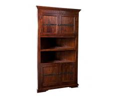 MASSIVMOEBEL24.DE Kolonialer Eckschrank Akazie massiv Möbel Oxford #526