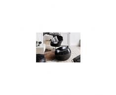 DESIGN AND VINTAGE Ball Chair industriel en métal Noir riveté