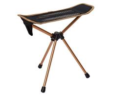KingCamp Alu Campinghocker Leichtgewichthocker Dreibeinhocker Fußstütze für Outdoor bis 80 kg belastbar