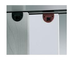 Gedotec Führungsriegel Schiebetür-Riegel Schiebe-Schrank Führungsteil Laufschiene oben - Slide Line 55 | Kunststoff braun | MADE IN GERMANY | 2 Stück - Laufteile für Möbel-Schiebetürbeschlage für Holz