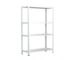 Schulte Regalwelt Lagerregal mit 4 PowerMAX-Fachböden, 190x100x40cm Regalsystem, Steckregal mit einfacher Montage ohne Verschrauben, Traglast je Boden bis zu 65 Kg (bis zu 260 Kg Gesamttraglast)