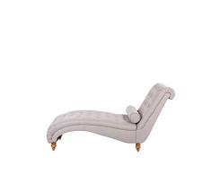 Beliani Moderne Chaiselongue in Beige Stoffbezug Muret
