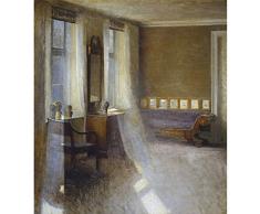 Sunlit Raum mit Biedermeier Sofa, Kunstdruckkarton für Wasserfarben, 315 g/m², Image size: 345mm x 310mm (13.5 x 12.2)