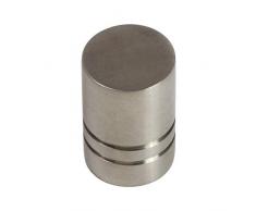 Gedotec Möbelknopf Edelstahl Türknopf rostfrei - Apollo | Griff Edelstahl matt gebürstet | Vollmaterial MASSIV | Schrank-Knopf Ø 18 mm | Möbelgriff Höhe 27 mm | 1 Stück - Möbel-Knauf rund für Türen