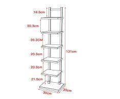 MU Haushaltsregale Regale 7 Reifen Bücherregal Bücherregal Bücherturm Regal Bücherregal Wandregal Einheit Große Lagerung mit 9 Farben Racks,rot