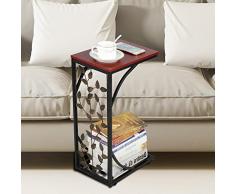 Yaheetech Laptoptisch U-Form Notebook Tisch PC Tisch Notebook Sofatisch Laptopständer Notebookständer Pflegetisch für Bett und Sofa 21 x 30,5 x 53 cm