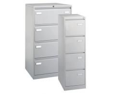 Bisley Hängeregistraturschrank LIGHT, 2-bahnig - 3 Schübe, DIN A4 lichtgrau - Büroschrank Hängeregistraturschrank Karteischrank Registraturschrank