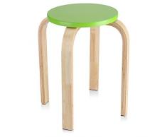 Cocoarm Hocker Sitzhocker Holzhocker Stapelhocker Küchenhocker Gymnastikhocker Wohnzimmer Möbel Dekoration 45.5 x 30 cm 4 Farbe (Grün)