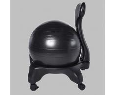 MFB Balance Ball Chair mit Fußpumpe Übungsstabilität Yoga Ball Chair für Heim- und Bürotisch, Easy-Glide-Rollen für Übungs-Ball-Stuhl Fitness-Übungs-Ball-Stühle, Bürostabilitäts-Ball-Stuhl