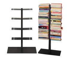 Radius Design booksbaum Double Stand klein schwarz, 3tlg. Best.aus: Halterung + Fuß + Einlegeböden [W]
